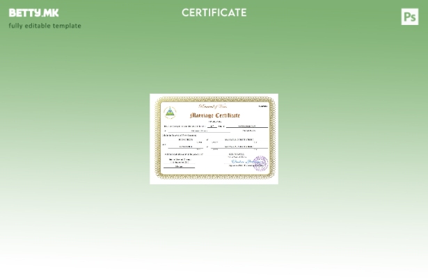 модерен стил Никарагва извод за брак Шаблон за Word и PDF